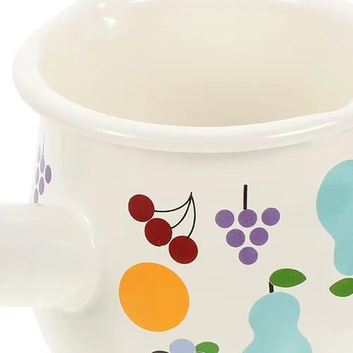 Vista 7 de Olla de leche esmaltada de 16.9 fl oz, mini cacerola antiadherente, calentador de mantequilla con mango de madera pequeños utensilios de cocina