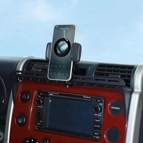 Vista 8 de Soporte para teléfono de automóvil compatible con Toyota FJ Cruiser 2007-2021+, soporte para panel de instrumentos, soporte para teléfono celular