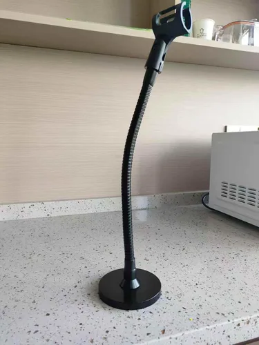 Vista 2 de Escritorio de soporte de micrófono flexible,Soporte de micrófono Broadcaster,Soporte de micrófono de cuello de cisne,Soporte de micrófono 5/8 sin