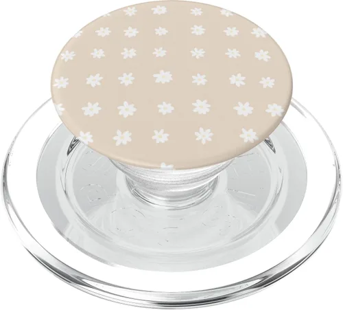 Vista 8 de Boho Neutral Beige Verano Margaritas PopSockets PopGrip intercambiable