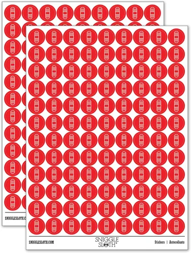 Vista 11 de Vendaje de lesiones médicas más de 200 pegatinas redondas - acabado brillante - tamaño de 0.50 pulgadas - negro