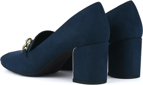 Vista 6 de JENN ARDOR Mocasines de tacón para mujer, cómodos mocasines de tacón cuadrado, zapatos de tacón grueso para mujer, zapatos de trabajo, zapatos