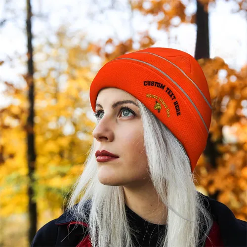Vista 3 de Custom Reflective Beanie Abaco Island Boa High Visibility Running Gear Skull Cap for Men & Women 1