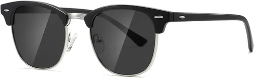 Vista 125 de AEVOGUE Gafas de sol polarizadas para mujeres y hombres semi marco retro gafas de sol AE0369