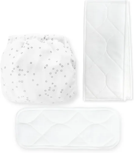 Vista 7 de SmartNappy - Funda híbrida de tela tejida de algodón por Amazing Baby, NextGen + 1 inserto reutilizable de tres pliegues + 1 refuerzo reutilizable