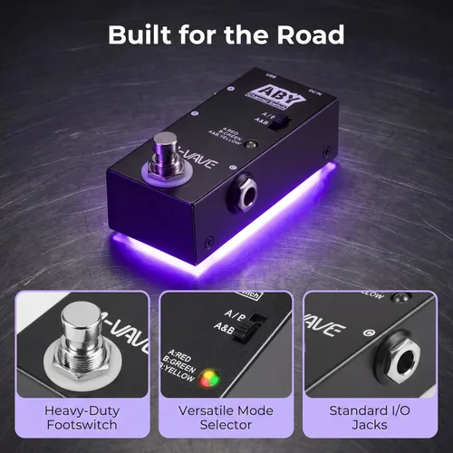 Vista 7 de M-VAVE MINI-UNIVERSE Mini Pedal de efectos de guitarra de reverberación, pedal de reverberación digital con 9 modos, True Bypass, mini reverberación