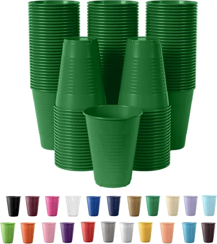 Vista 34 de Party Solids Vasos de plástico negros - 12 onzas, paquete de 100