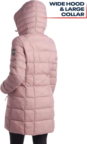 Vista 6 de Reebok Chaqueta de invierno para mujer, parka acolchada de longitud larga, abrigo pesado para mujer (S-XL)