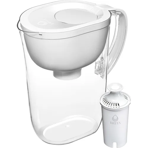 Vista 10 de Brita Jarra de filtro de agua de todo el día, blanco, grande, 10 taza, 1 cuenta