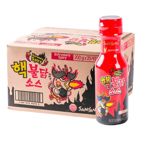 Vista 2 de Samyang Haek (Neculer)-Buldak (pollo asado) salsa líquida picante picante