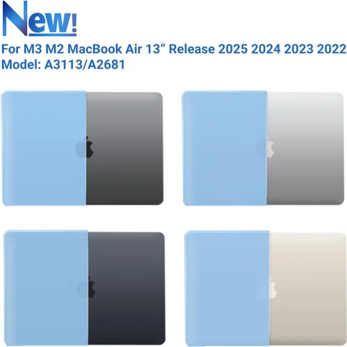 Vista 4 de IBENZER Compatible con MacBook Air de 13 pulgadas 2026 2025 2024 2023 2022 M4 A3240 M3 A3113 M2 A2681, carcasa rígida, funda y cubierta de teclado