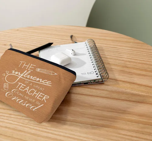 Vista 4 de Ayxvt Bolsa de maquillaje para profesores, regalos para profesores, bolsa de cosméticos para mujeres, regalos para profesores para mujeres, regalos