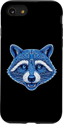 Vista 18 de Raccoon Electronic Computer Circuit CPU Art Case for iPhone 17