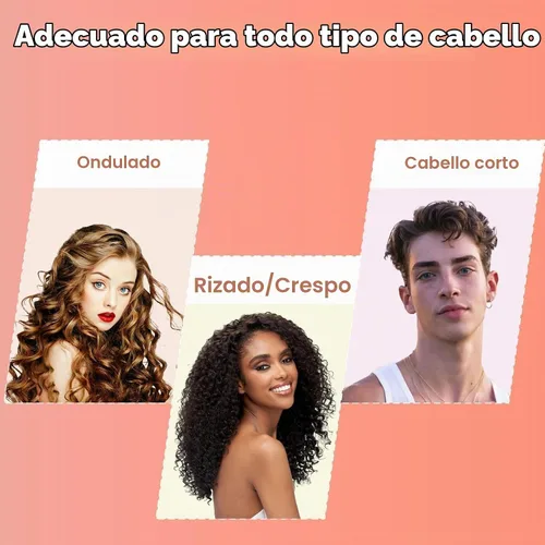 Vista 3 de Cepillo para definir rizos, cepillo para cabello rizado con engranaje lateral para peinar, dar forma y estilizar el cabello rizado, cepillo