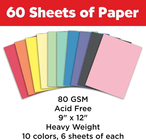 Vista 3 de Faber-Castell Bloc de papel de construcción, papel multicolor para manualidades (9 x 12 pulgadas), 60 hojas