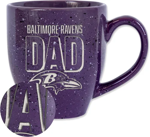 Vista 41 de Rico Industries NFL Football #1 Dad 16 oz Team Color Laser Engraved Ceramic Coffee Mug