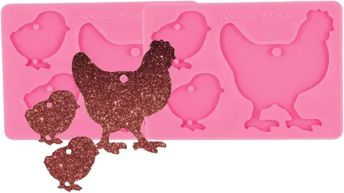 Vista 25 de Shiny Bear Family - Molde para llavero de resina para hacer manualidades con arte epoxi