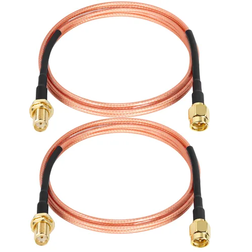 Vista 9 de XRDS -RF Cable SMA de 1 pie, macho SMA a mamparo hembra SMA RG316 SMA Cable de extensión para 4G LTE Router celular SDR USB Dongle receptor