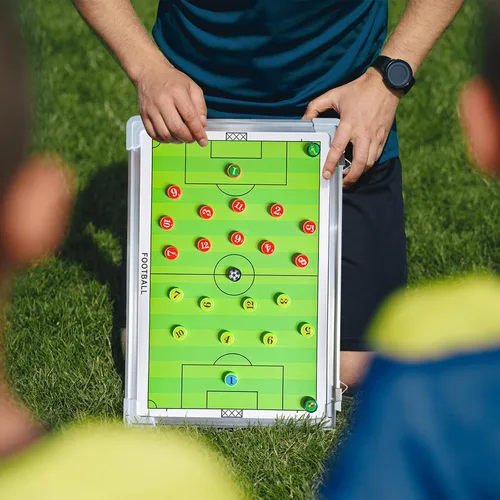 Vista 6 de VolksRose Tabla de entrenamiento de fútbol, tabla de tácticas de fútbol con imanes y rotulador, tablero magnético de entrenador de fútbol, pizarra