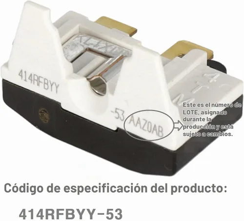 Vista 3 de Protector de sobrecarga WR8X122 (Código: 414RFBYY-53) Original KLIXON Producido Pieza de repuesto para refrigerador GE por GOODS-PRO