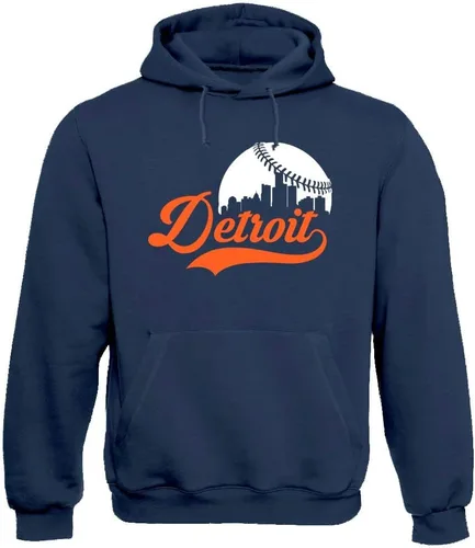 Vista 38 de Xtreme Apparrel Cityscape Skyline - Sudadera con capucha para hombre para fanáticos del béisbol