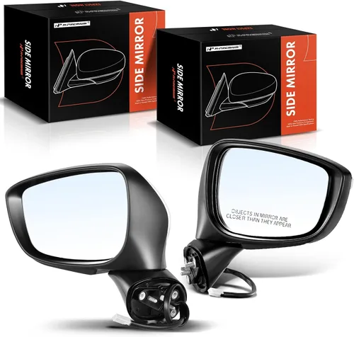 Vista 10 de A-Premium Par (2) Espejos de puerta eléctricos para conductor y pasajero - Compatible con Mazda CX-5 2015-2016 - Espejo retrovisor exterior negro