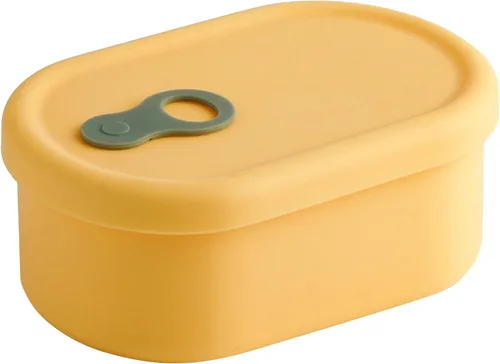 Vista 25 de Recipiente de comida de silicona coreana con ventilación de vapor, manzana verde 4pc