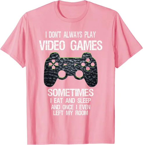 Vista 89 de Funny Gamer Video Games - Camiseta para niños y adolescentes, ajuste clásico, color negro, mezcla de algodón, Negro