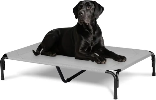 Vista 16 de Cama elevada para perros al aire libre, cuna refrescante de elevación media, camas elevadas para mascotas con malla Teslin transpirable duradera