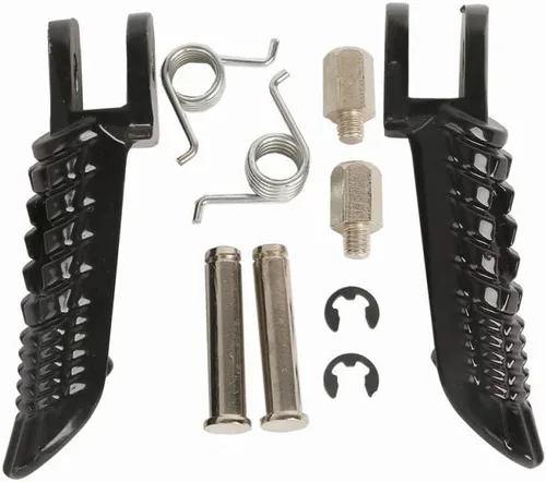 Vista 3 de Reposapiés delanteros para pedales para Suzuki GSXR600 GSXR750 GSXR1000 de 2001-2022 (Reposapiés delanteros - Negro)
