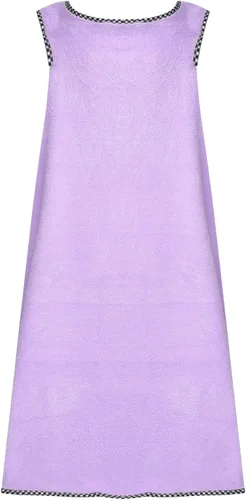 Vista 2 de Aislor Albornoz de baño de algodón para niños y niñas, toalla de baño, toalla de rizo con lazo, cubierta de cuerpo