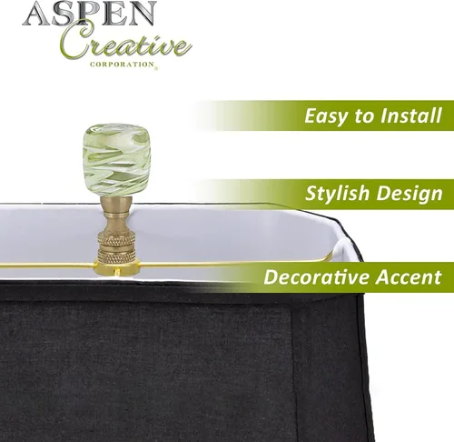 Vista 7 de Aspen Creative 24019-41, Cilindro para pantalla de lámpara, acero en acabado de latón antiguo, 1-1/4" altura