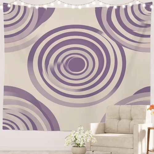Vista 47 de Batmerry Abstract Repeat Polyester Tapestry, Tiled Directional Lightweight Wall Hanging High-Definition Print Backdrop For Dorm Room Bedroom Living