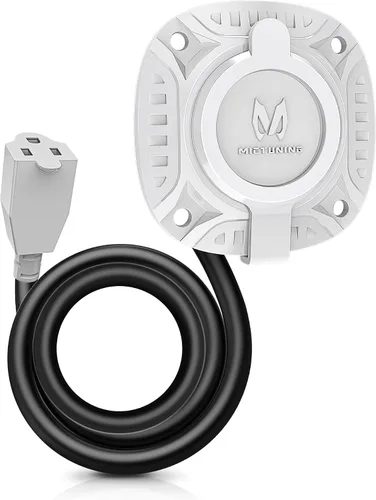 Vista 12 de MICTUNING Enchufe de puerto de CA de 13Amp 125V con cable de extensión integrado de 16 pulgadas y tapa resistente al agua, color negro