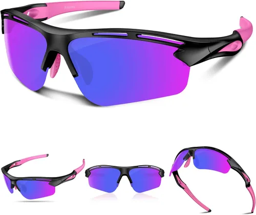 Vista 10 de Lentes de sol polarizados deportivos para hombres y mujeres, protección UV400 para correr, ciclismo, pesca, senderismo, TR90