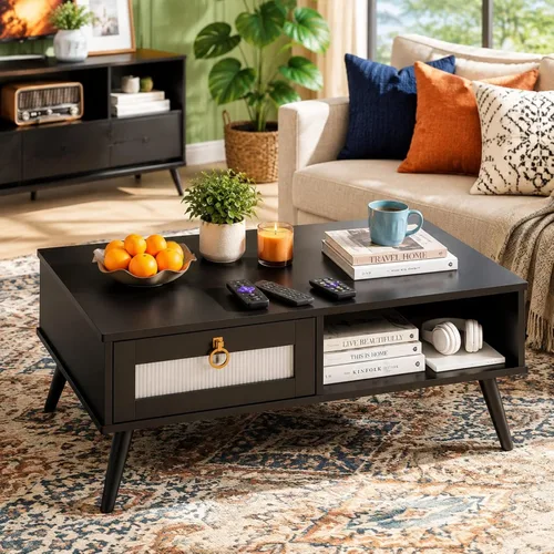 Vista 26 de WLIVE Mesa de Centro para Sala de Estar, Mesa de Centro con Tapa Elevable y Almacenamiento, Mesa Central de Comedor de Madera Pequeña Elevable
