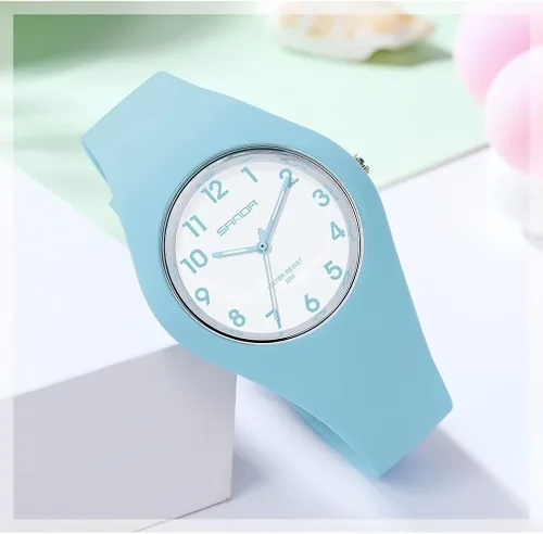 Vista 5 de Fashion Jelly Series - Reloj deportivo de cuarzo electrónico con correa de silicona para mujer