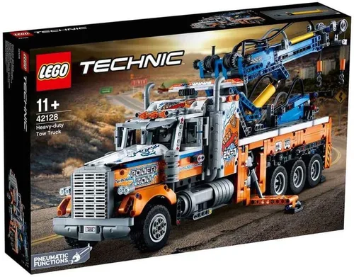 Vista 2 de Lego 42128 Technic - Camión de remolque resistente con grúa de juguete para niños y niñas con funciones mecánicas, juego de construcción de modelos
