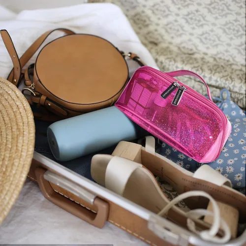 Vista 8 de BYOOTIQUE AW 420D - Neceser de viaje de nailon transparente, portátil, ligero, transparente, organizador de almacenamiento de cosméticos, piscina