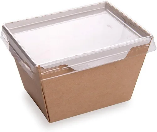 Vista 4 de Restaurantware Cafe Vision Contenedores de comida para llevar de 17 onzas, 200 cajas de almuerzo desechables con cierre de clic, tapas transparentes