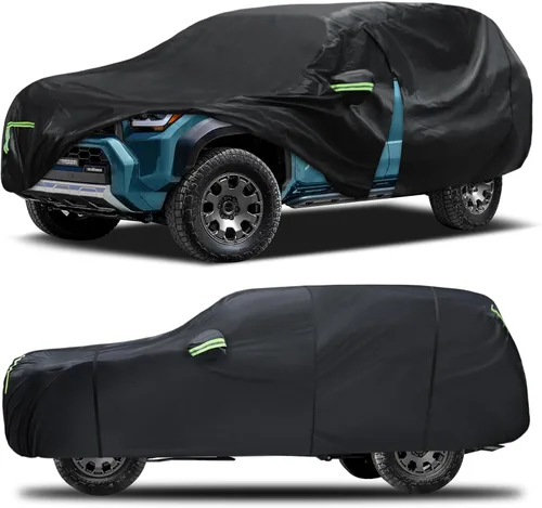 Vista 13 de Funda de auto para Tesla Model 3 2017-2026, 6 capas de cubierta impermeable para todo tipo de clima, cubierta exterior completa para exteriores