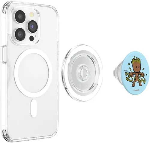 Vista 4 de Marvel Guardianes de la Galaxia Cute Baby Groot PopSockets MagSafe PopGrip para iPhone