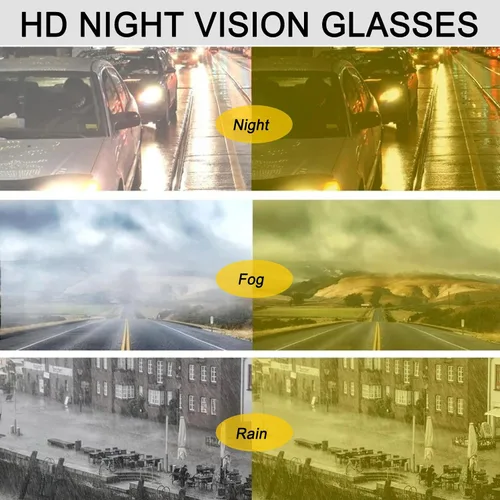 Vista 6 de Wzerry Night Vision Glasses Polarized for Men Women (Nighttime Driving Glasses Over Glasses for Driving)