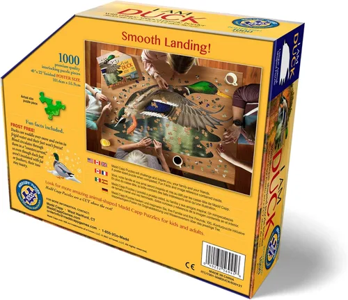 Vista 3 de Madd Capp Puzzles - I AM Duck - Rompecabezas de 1000 piezas con forma de animal, multicolor