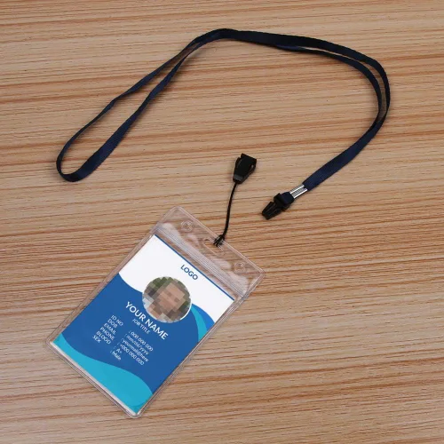 Vista 2 de ICObuty Correa de cuello desmontable con cordón, 100 unidades, liberación rápida, venta completa a granel para portatarjetas de identificación