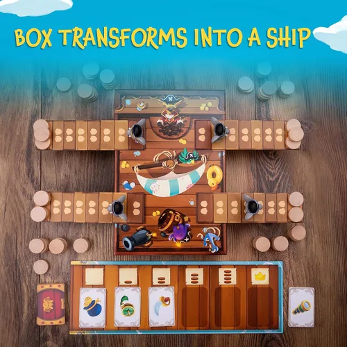 Vista 4 de Stomp The Plank - Juego de cerebro pirata suspenso Actividad atractiva para niños y adultos Opción de regalo ideal Diversión familiar