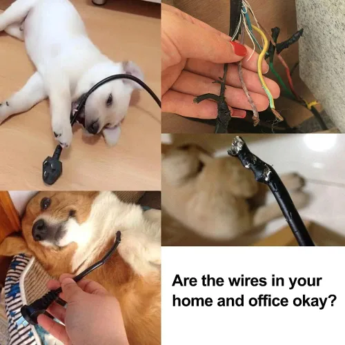 Vista 2 de Protector de cable para perros y gatos, funda de cable para carga USB/alimentación, paquete de 1