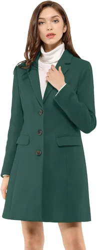 Vista 3 de Allegra K - Abrigo de invierno con solapa con muescas para mujer