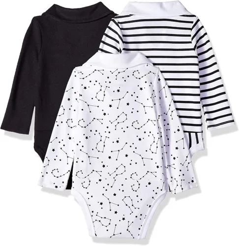 Vista 2 de Hanes Ultimate Baby Flexy - Paquete de 3 mamelucos tipo polo de manga larga