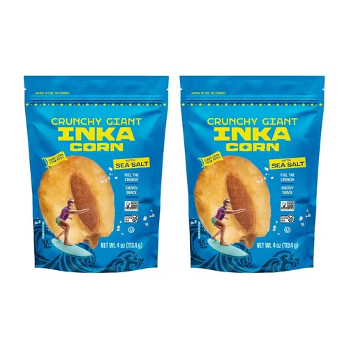 Vista 3 de Inka - Nueces de maíz, maíz gigante tostado sin gluten, sabor original, 4 onzas (paquete de 36)